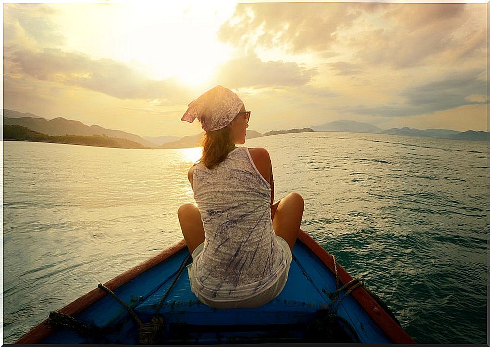 Woman looking at the horizon