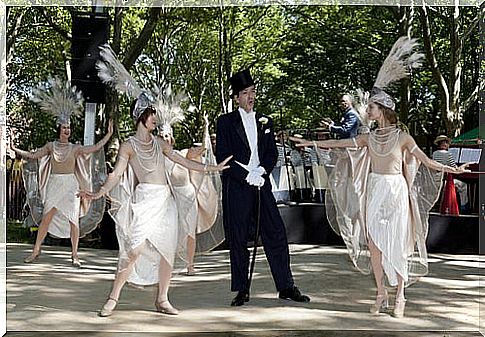 Theatrical performance in Central Park