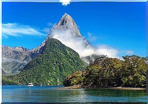 Miter Peak in New Zealand