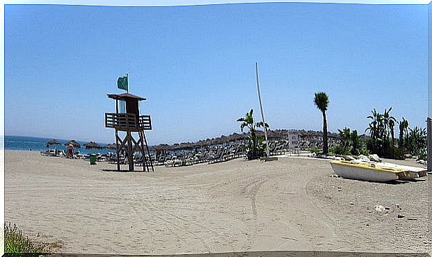 Carihuela beach in Torremolinos