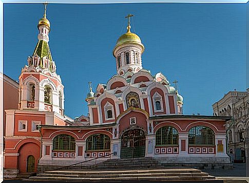 Kazan Cathedral on Red Square in Moscow