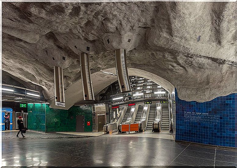 Universitetet in the Stockholm metro