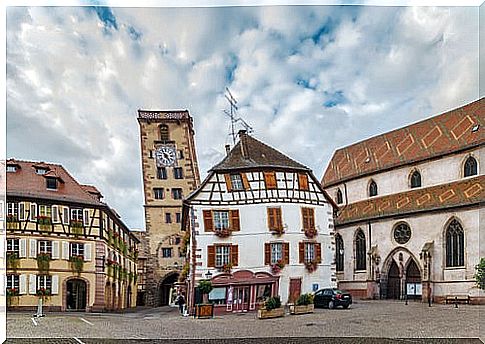 View of Ribeauville in Alsace