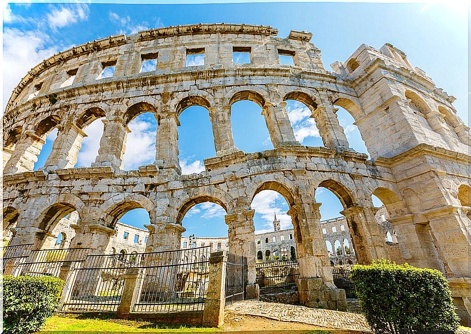 Roman amphitheater in Pula