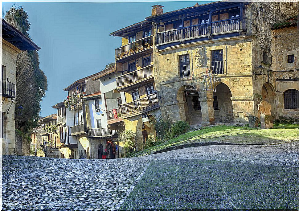 Santillana del Mar street in Cantabria