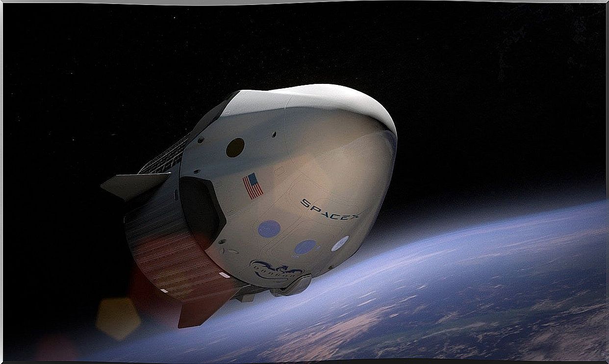 Spacex ship for space travel