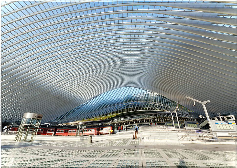 Liège train station, the most modern of the Belgian railway network 