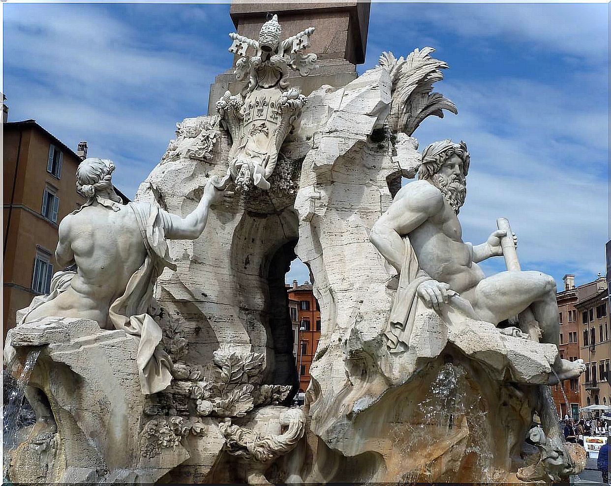 Detail of the Fountain of the Four Rivers by Bernini