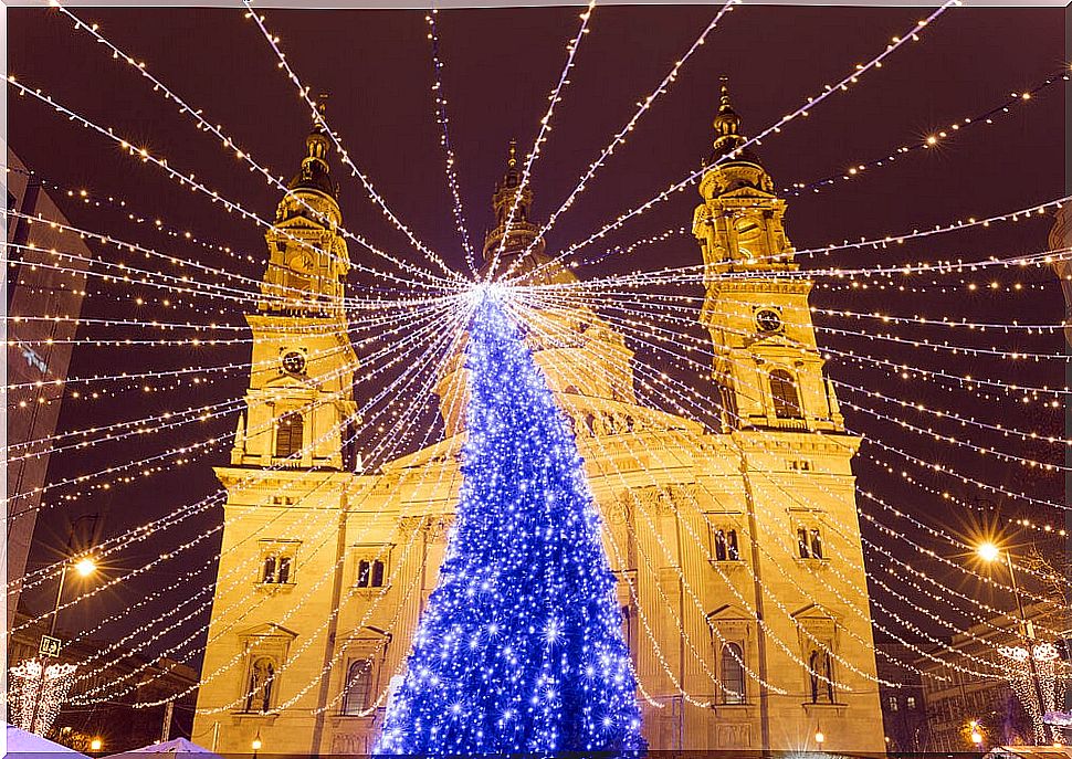 St.Stan's Basilica in Budapest at Christmas