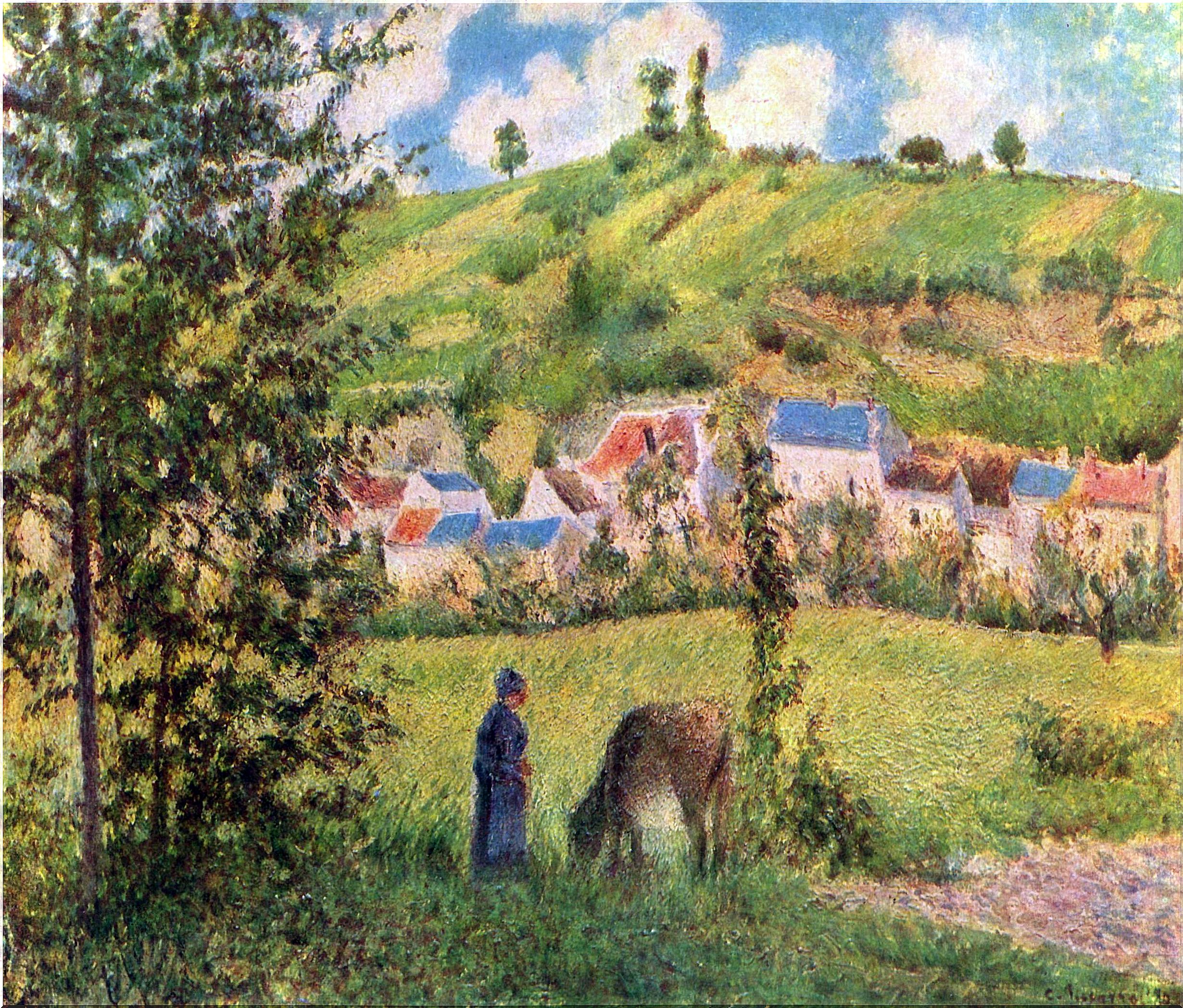 Landscape in Chaponval de Camille Pissarro