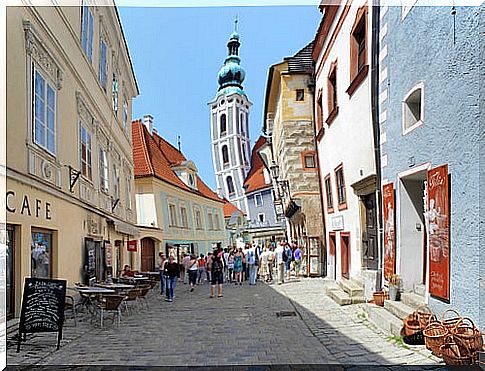 Latran street in Cesky Krumlov