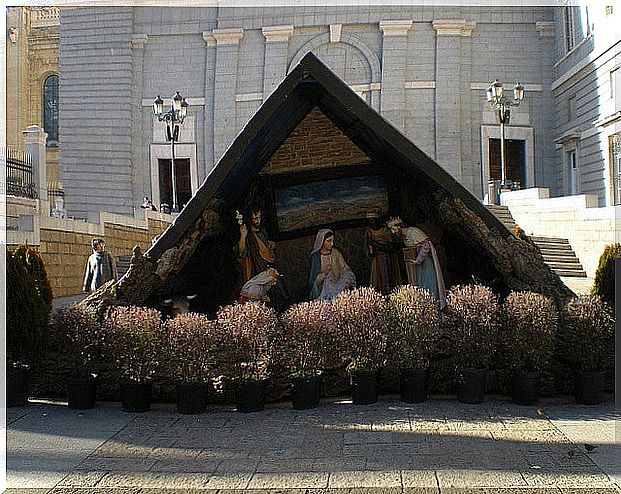 Nativity scene of the Almudena cathedral in Madrid