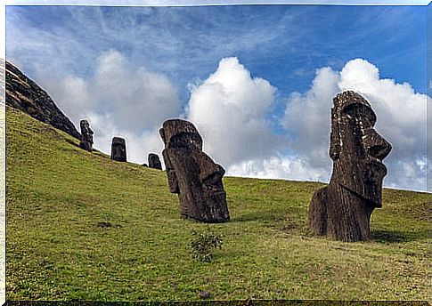 Moai on Easter Island 