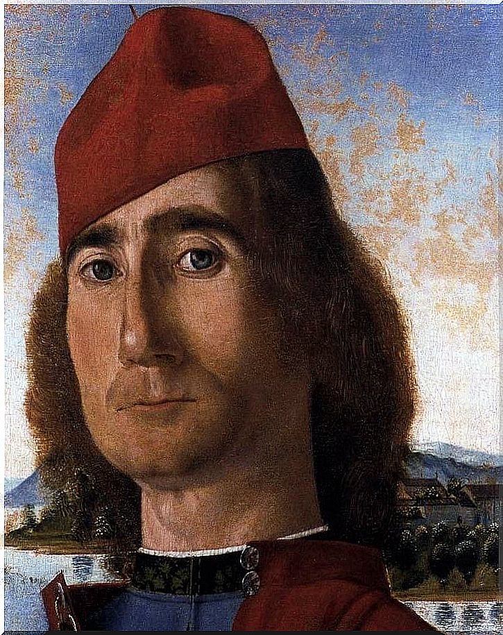 Portrait of man with red cap