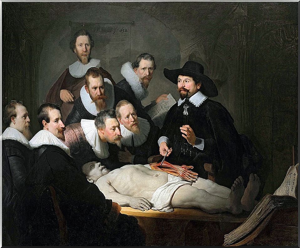 "Lesson of Antaomy", by Rembrandt