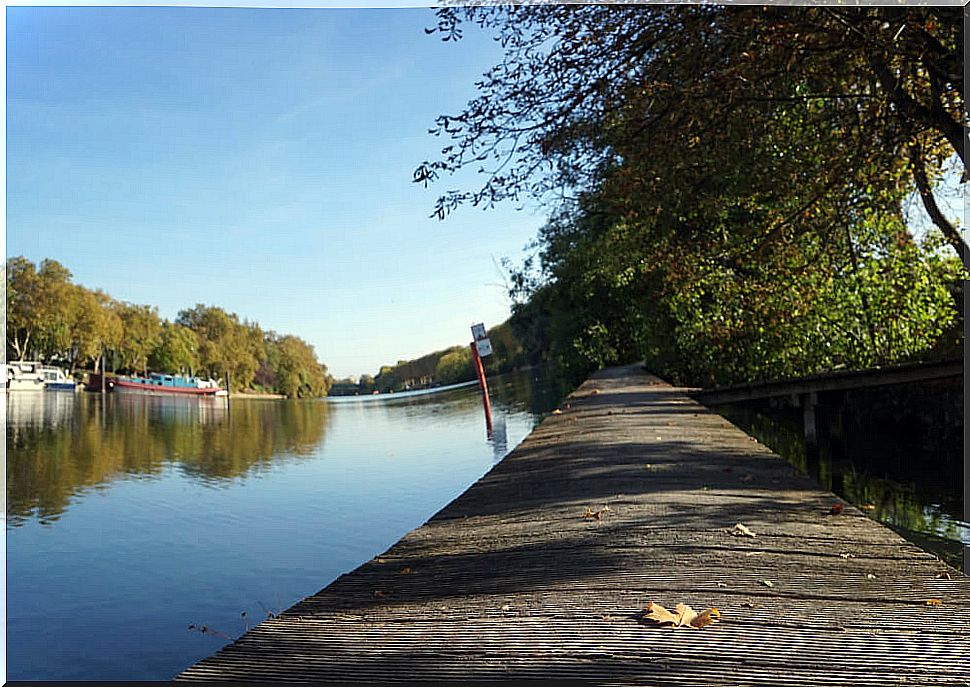 Views of the river Marne