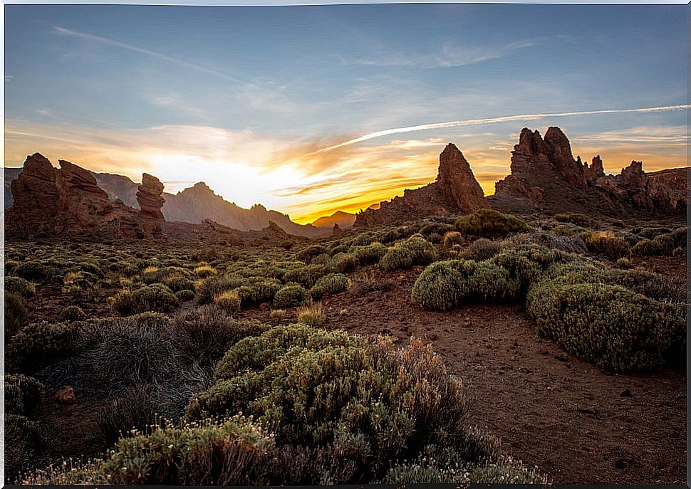 Teide one of the most beautiful sunsets in Spain