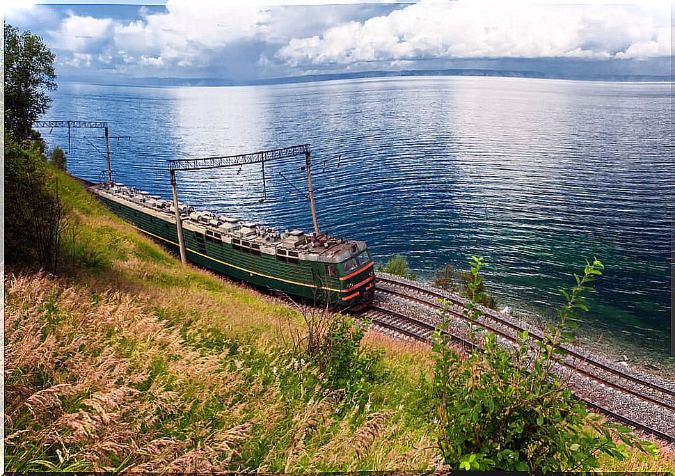 Trans-Siberian on Lake Baikal