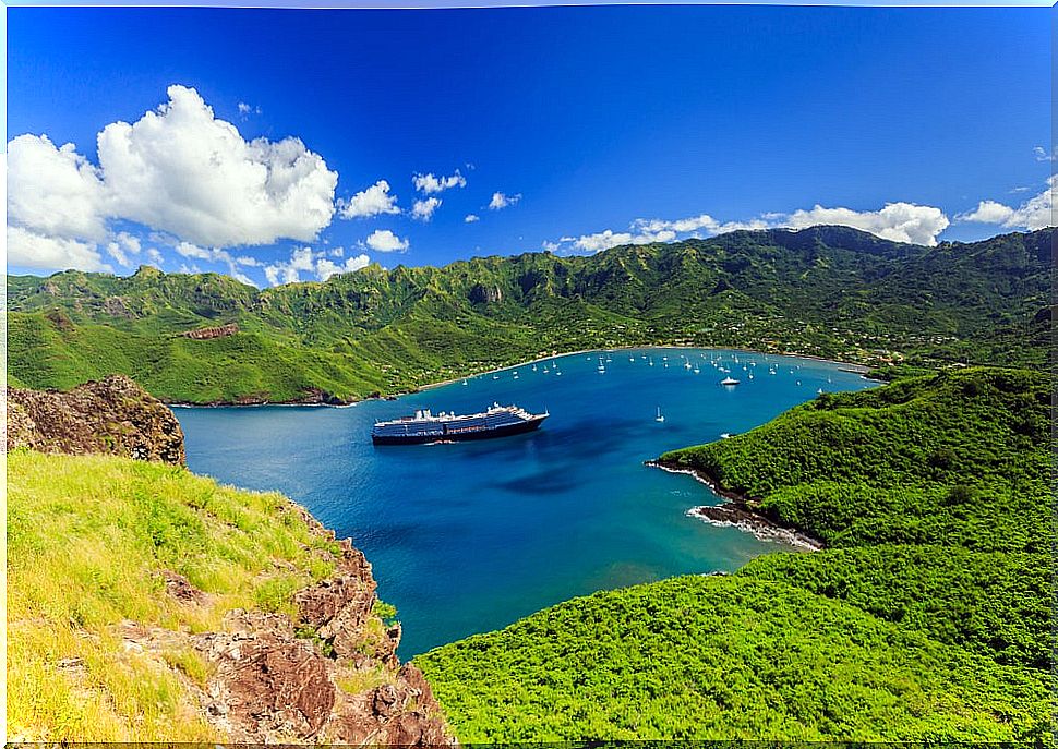 Taioahe Bay in the Marquesas archipelago