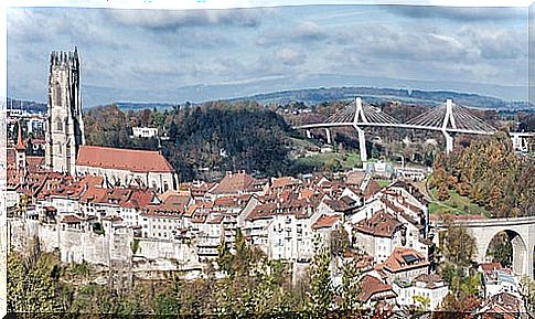 Friborg in Switzerland, the city of bridges