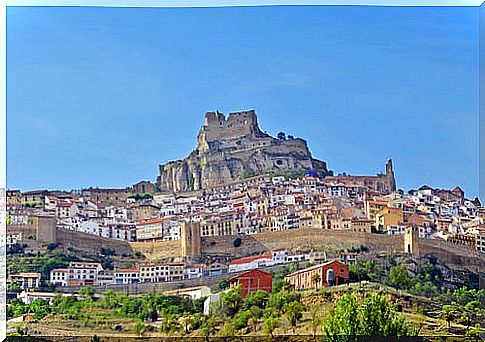 Panoramic view of Morella in Castellón