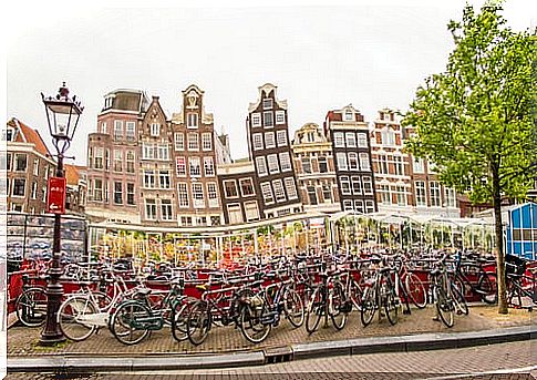 Bicycles in Amsterdam, Holland 