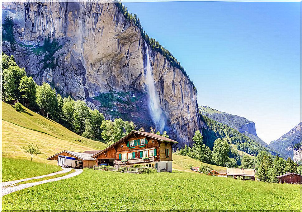 Waterfall in Lauterbrunnen