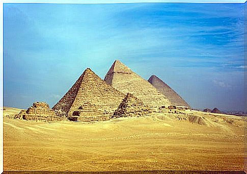 Pyramids of Giza in Africa