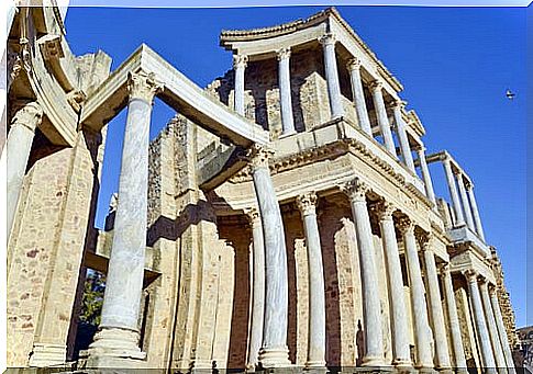 Front of the Roman theater in Mérida