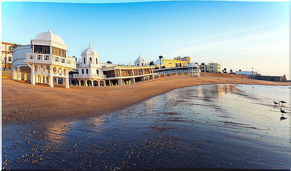 La Caleta beach in the city of Cádiz