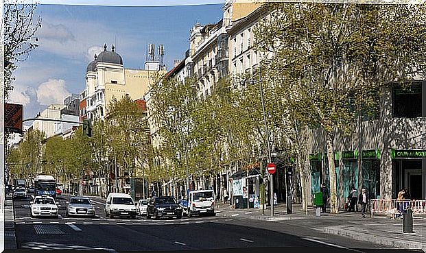 Serrano street in Madrid