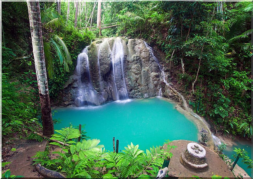 Waterfall in Siquijor, one of the islands of the Philippines