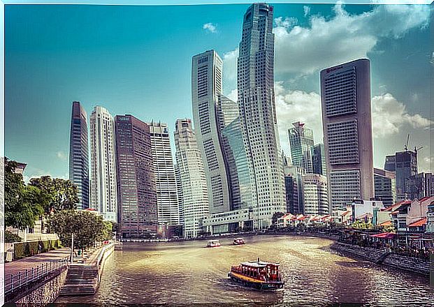 Boat Quay in Singapore