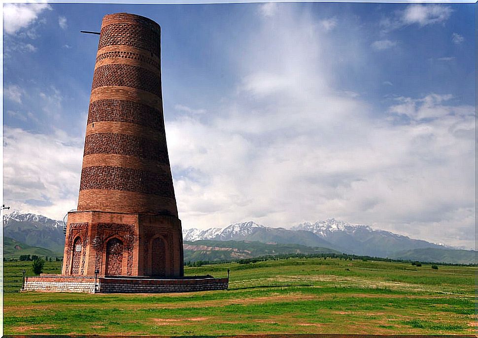 Ancient remains in the Burana Tower, Kyrgyzstan