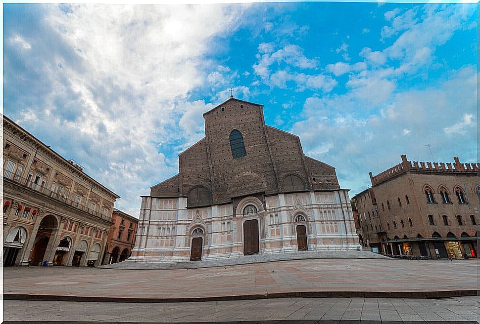 The Basilica of San Petronio, the fifth largest in the world