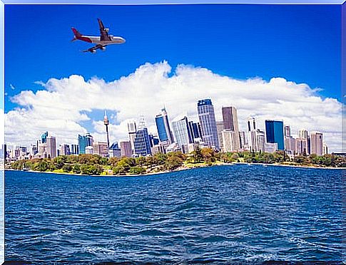 Plane over Sydney