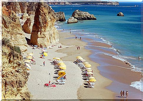 Playa da Rocha in the Algarve