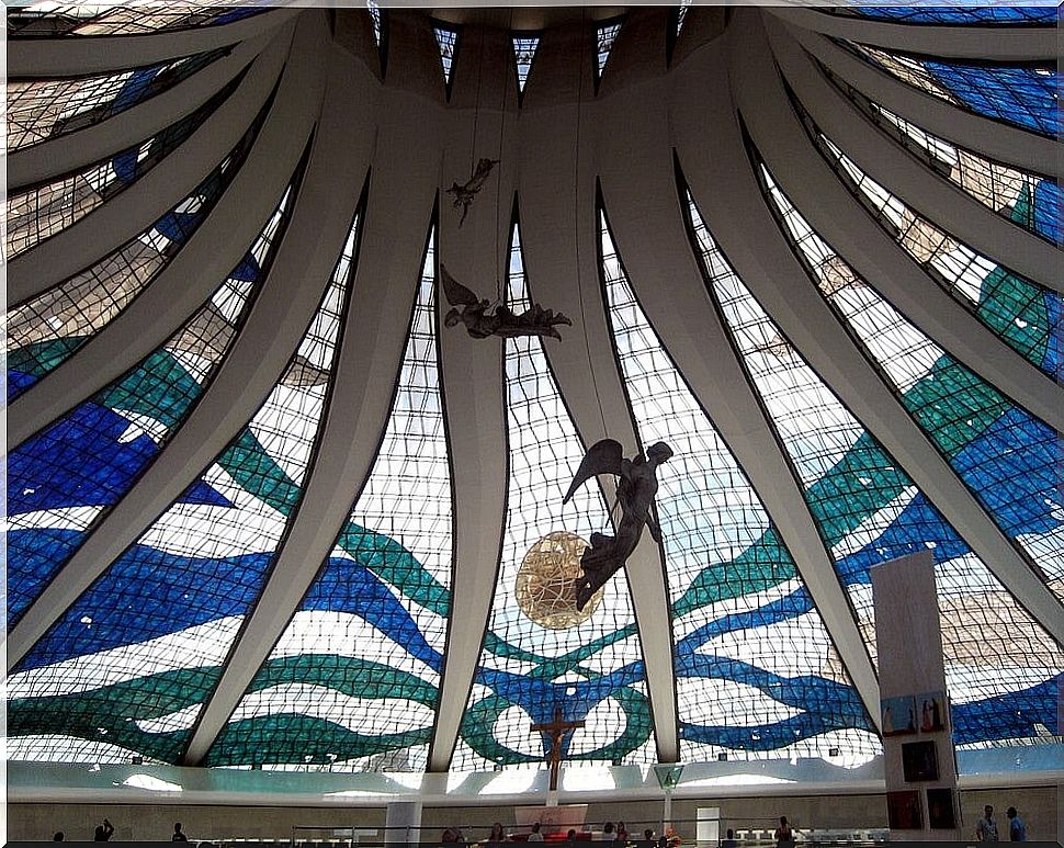 Interior of the Cathedral of Brasilia