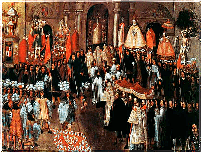 'Procession of Corpus', by Basilio de Santa Cruz Pumacallao