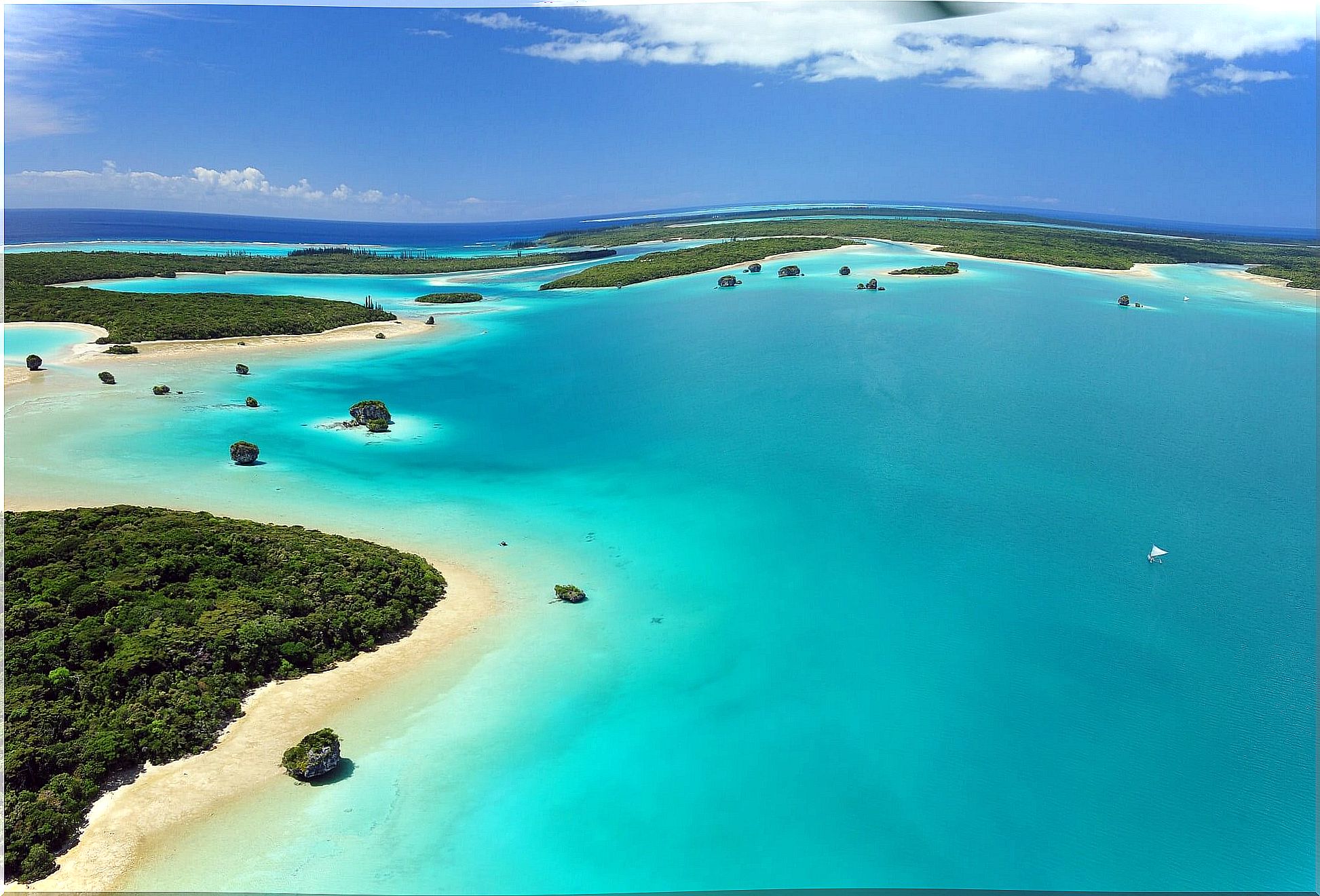 Aerial image of the Isle of Pines