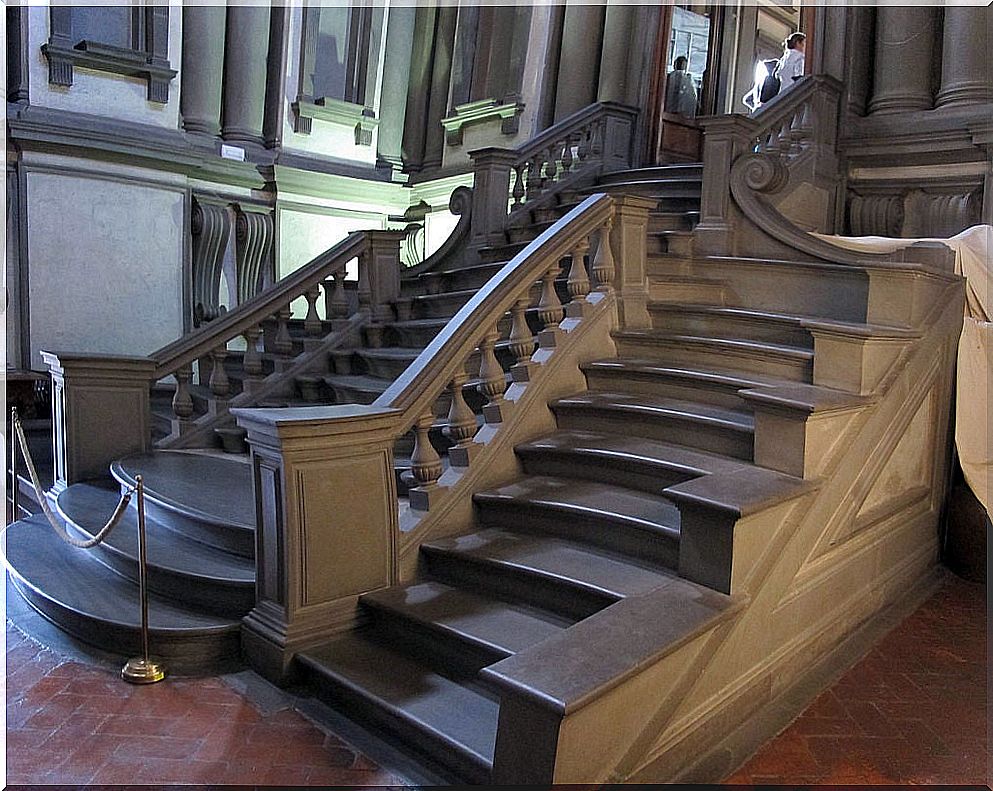 Staircase of the Laurentian Library by Michelangelo