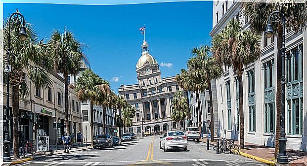 View of Savannah in Georgia