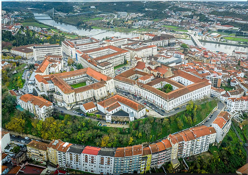 Aerial view of the University of Coimbra