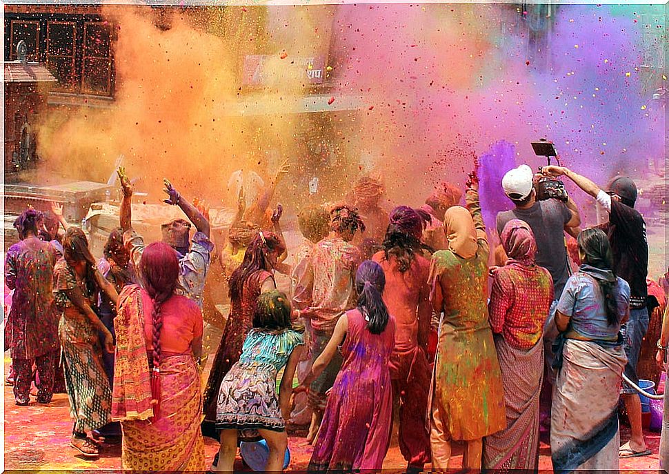 Holi Festival, one of the most famous Indian holidays 