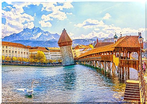 Lucerne Bridge one of the amazing things to see in Switzerland