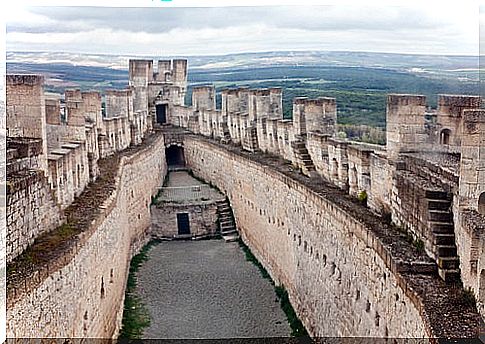 Courtyard of the castle of Peñafiel