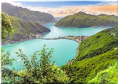 Lake Lugano in Italy