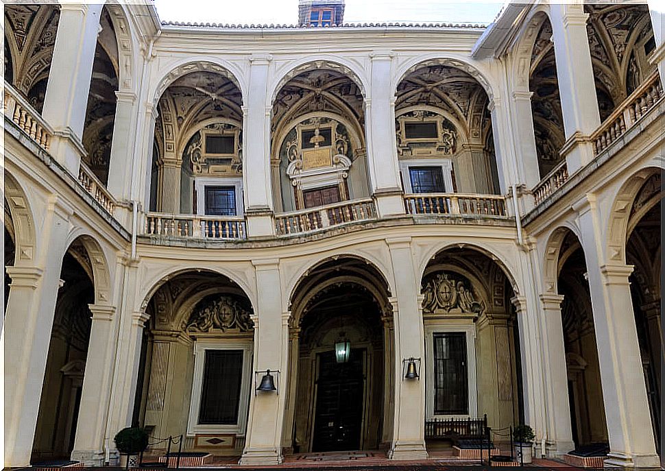 Courtyard of the Palace of Santa Cruz in El Viso del Marqués