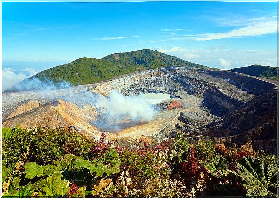 Poas volcano in Costa Rica