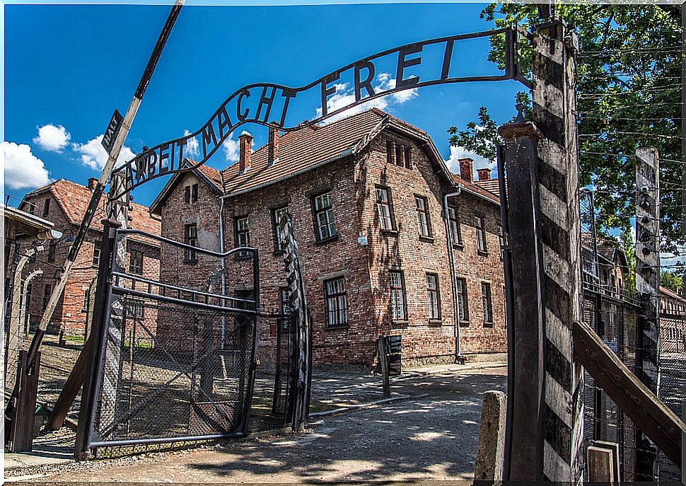 Entrance of the Auschwitz-Birkenau camp